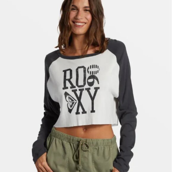 ROXY WOMEN'S HERITAGE 90 LONG SLEEVE T-SHIRT NWT - Picture 1 of 5